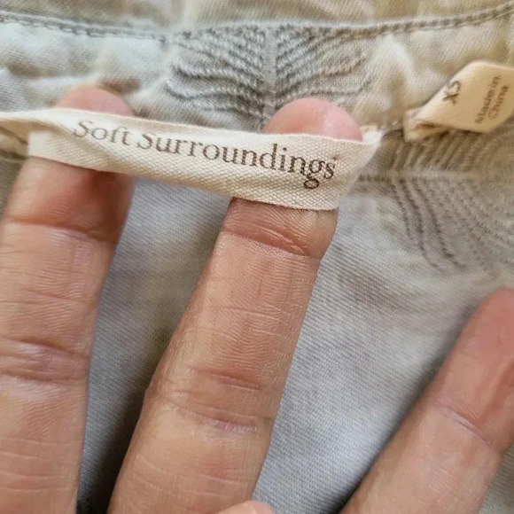 Soft Surroundings Paisley Park Chambray Feathers Dress(XS) - Picture 10 of 12